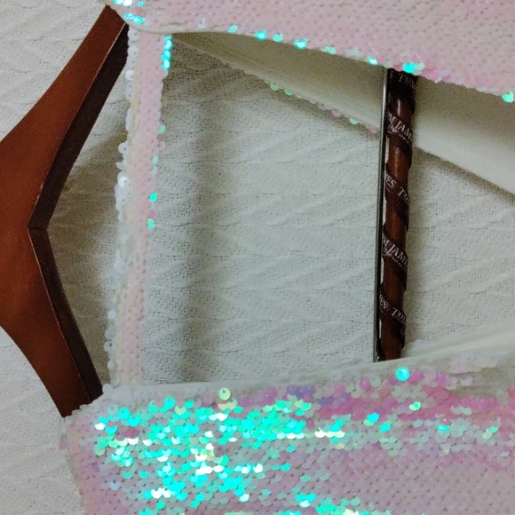 Prelove Forever 21 White iridescent Sequins Sleeveless Mini Dress - Picture 6 of 6